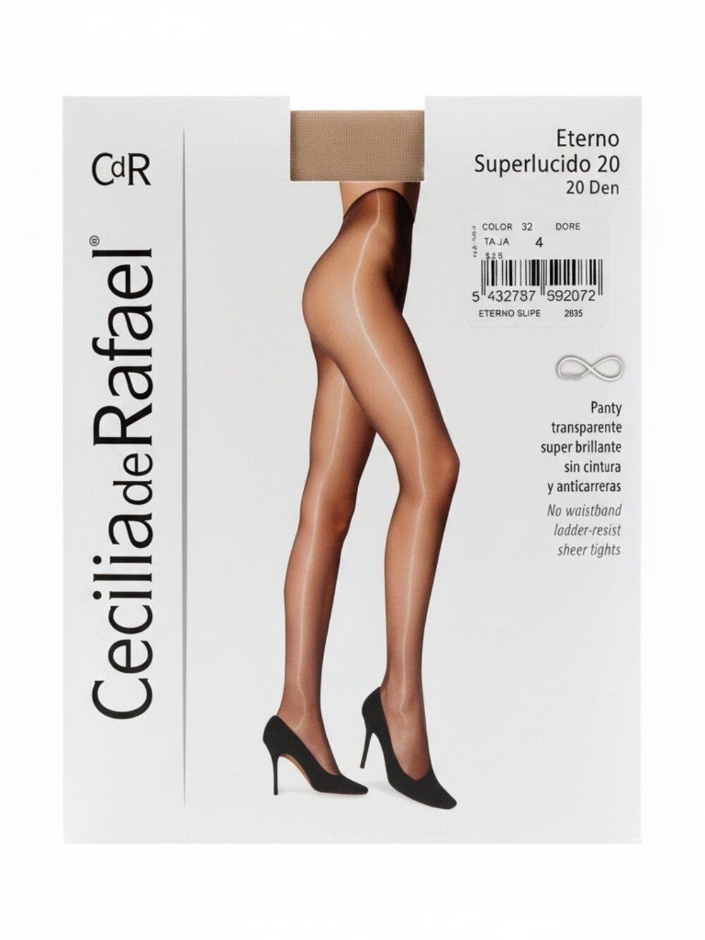 Cecilia de Rafael Eterno Superlucido 20 Den Sheer Tights Dore Large